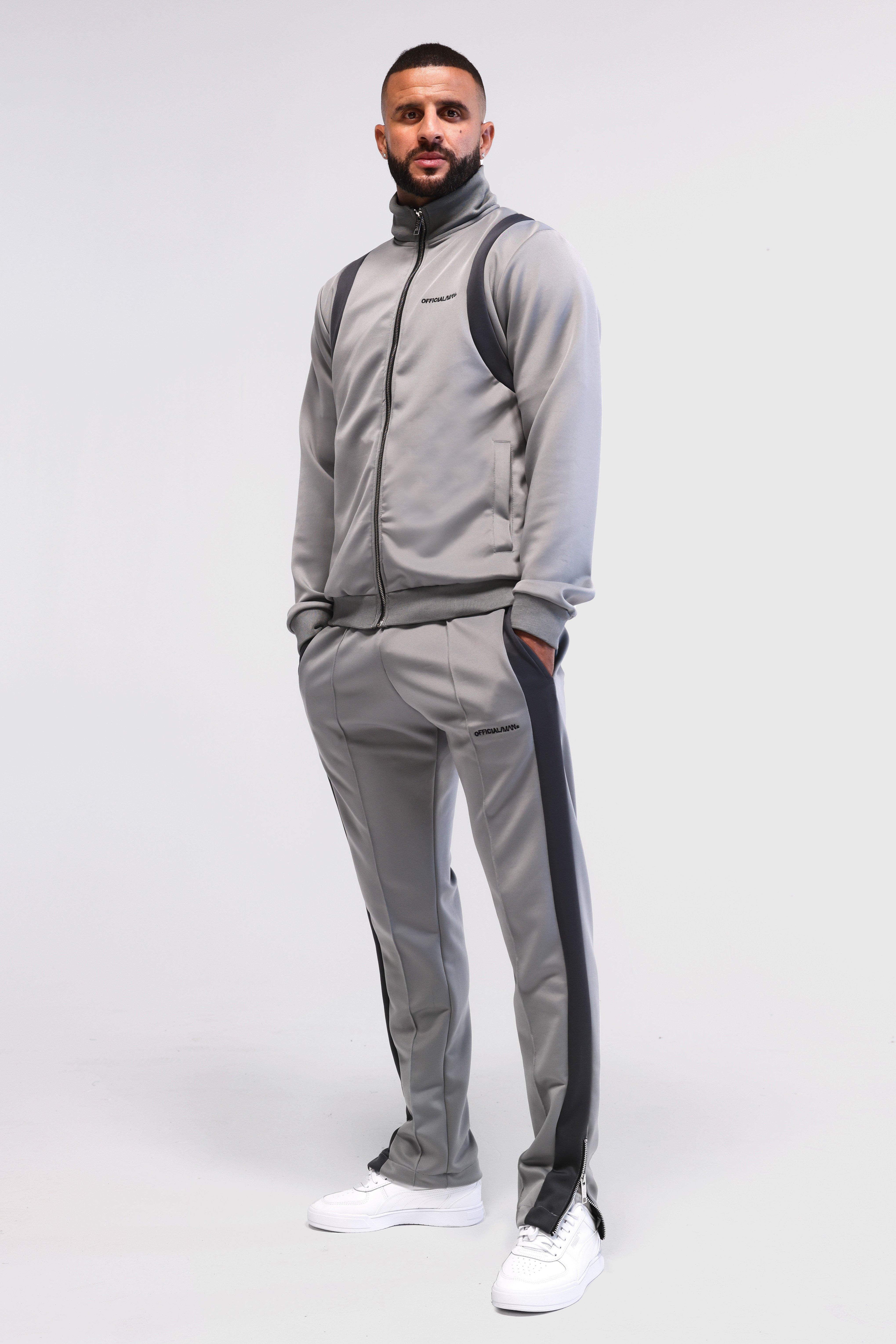 Boohoo mens store grey tracksuit